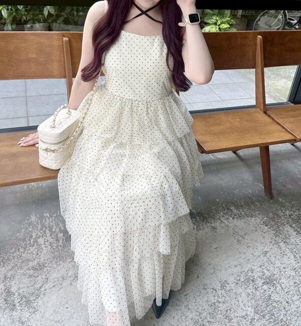  「【WEB限定リバイバル】ティアードチュールワンピース」|ワンピース|