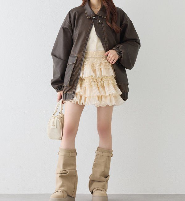  「フェイクレザージャケット」|ダウンベスト・ベスト|