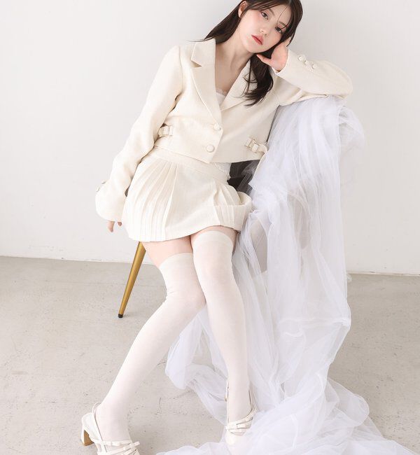  「【SMサイズ展開あり】ツイードプリーツミニスカート」|スカート|