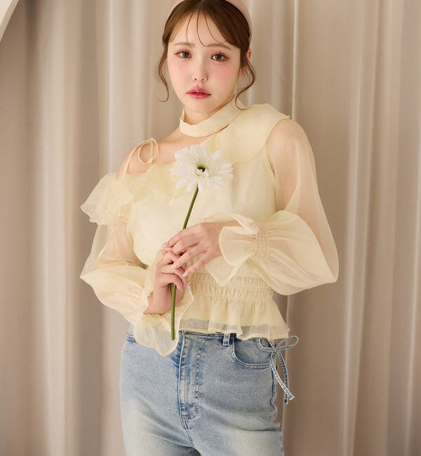  「2WAYワンショルフリルブラウス」|シャツ・ブラウス|