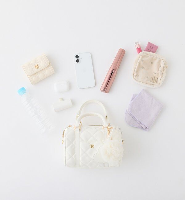  「ハートチャーム付きミニボストンバッグ」|ショルダー・メッセンジャー|