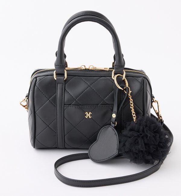  「ハートチャーム付きミニボストンバッグ」|ショルダー・メッセンジャー|