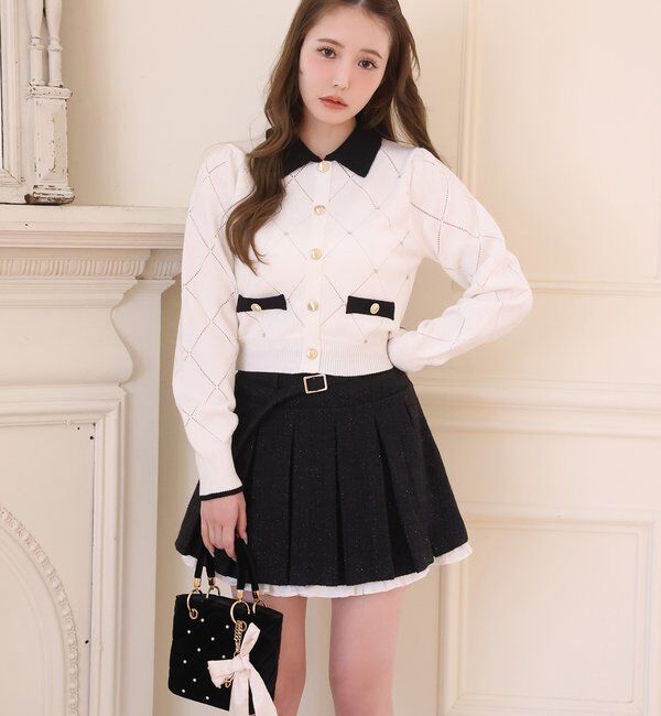  「【SMサイズ展開あり】ベルト付きレイヤードプリーツミニスカート」|その他|