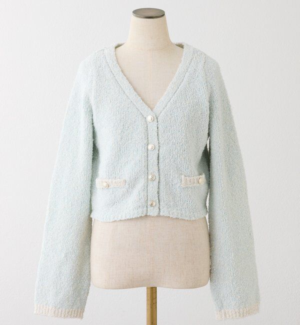  「【セットアップ可能】金ボタン配色カーディガン」|ニット・セーター|