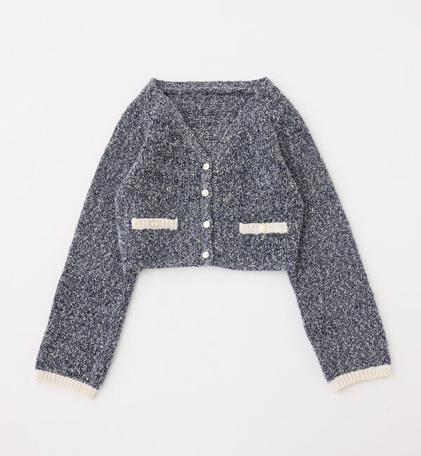  「【セットアップ可能】金ボタン配色カーディガン」|ニット・セーター|