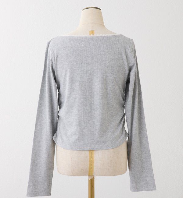  「プレート付きフロントギャザートップ」|プルオーバー|
