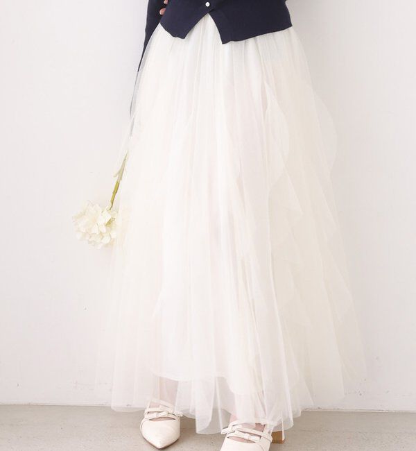  「チュールフリルロングスカート」|スカート|