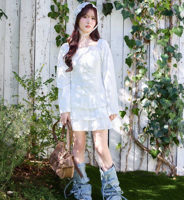  「【Denim Collection】ティアードミニワンピ」|ワンピース|