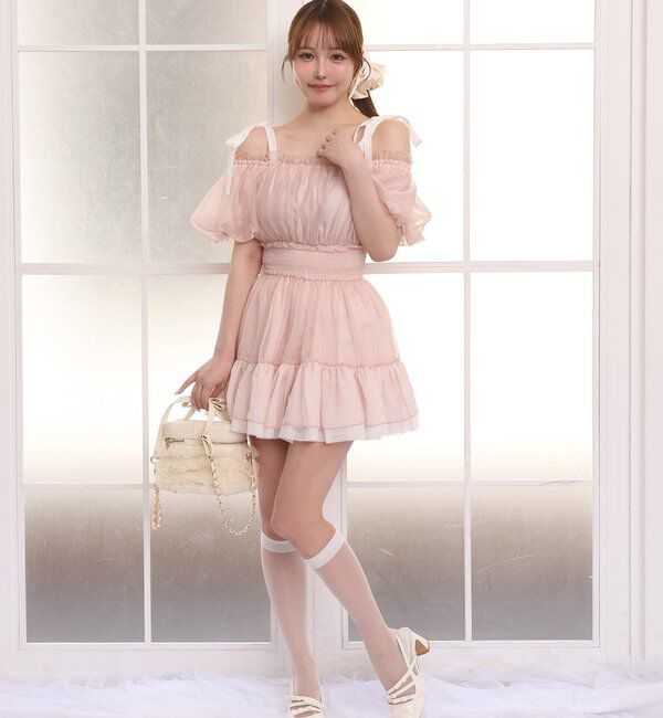  「チュールフリルリボンバニティバッグ」|ショルダー・メッセンジャー|