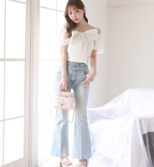  「チュールフリルリボンバニティバッグ」|ショルダー・メッセンジャー|