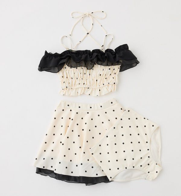  「swimwear/フリルオフショル＋フレアミニスカート(3点セット)」|その他|