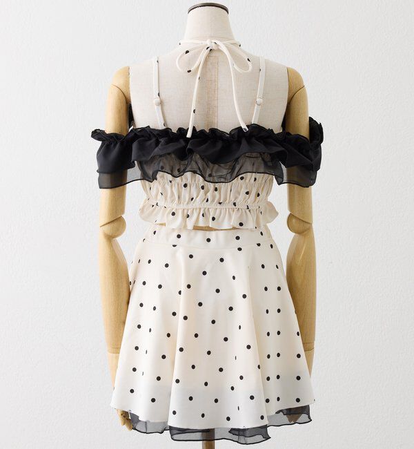  「swimwear/フリルオフショル＋フレアミニスカート(3点セット)」|その他|