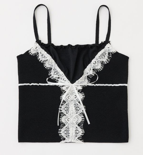  「レース付きニットビスチェ」|ニット・セーター|