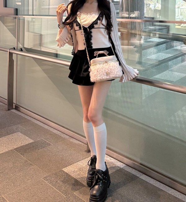  「レース付きニットビスチェ」|ニット・セーター|