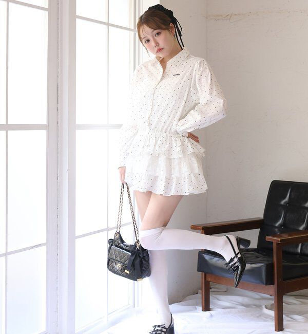  「裾ティアードシャツワンピース」|シャツ・ブラウス|