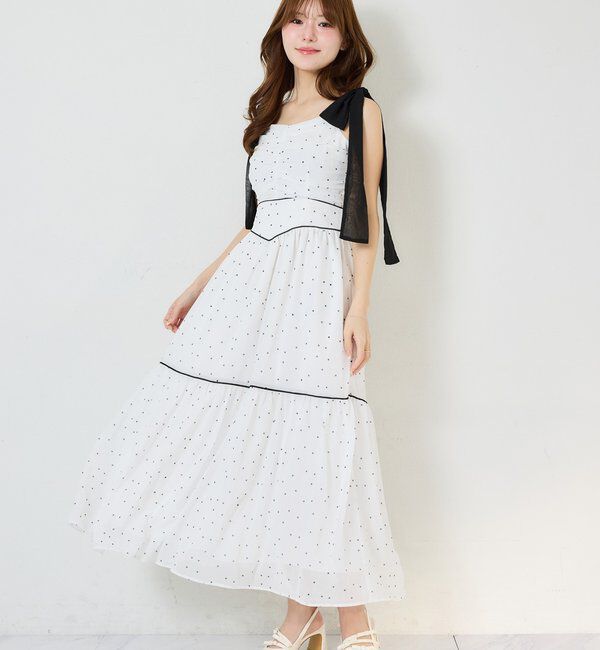  「カーディガンセット配色ワンピース」|ワンピース|