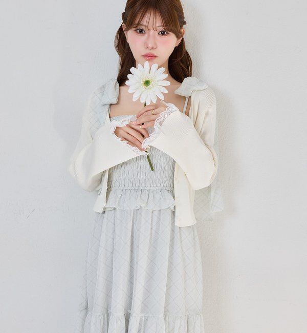  「袖レースカーディガン」|ニット・セーター|