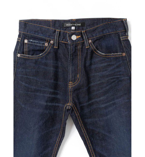 mizuiro ind「mizuiro ind ダメージ4/5分丈デニム」|デニム|