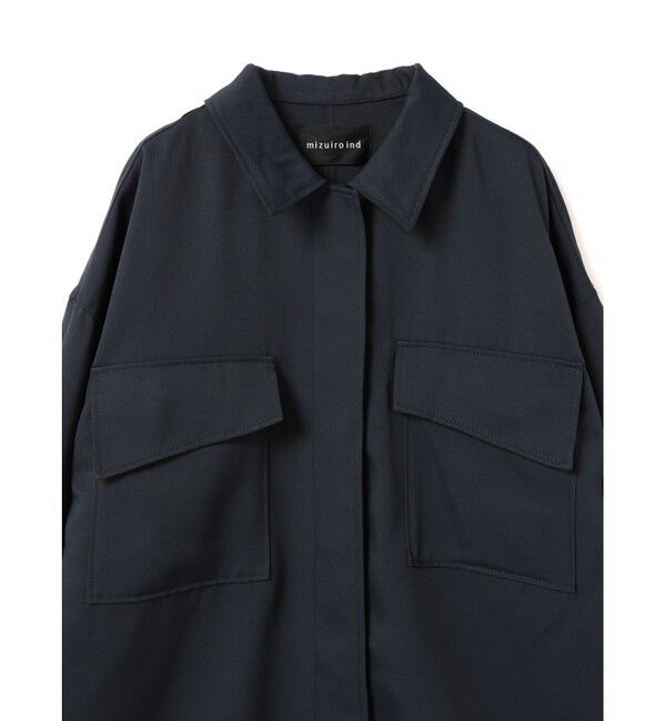 mizuiro ind「mizuiro ind ワークワイドシャツジャケット」|テーラードジャケット|