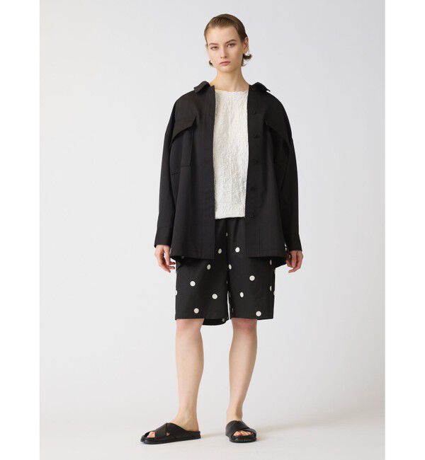 mizuiro ind「mizuiro ind ワークワイドシャツジャケット」|テーラードジャケット|