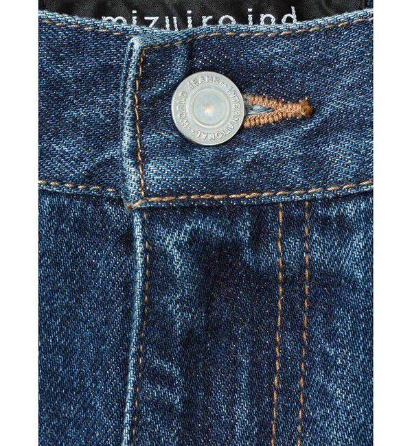 mizuiro ind「mizuiro ind ハイウエストワイドダメージデニム」|その他|