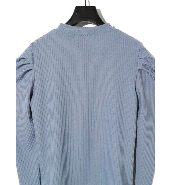 MIDIUMISOLID「MIDIUMISOLID for Ladies パワーショルダーリブプルオーバー」|Tシャツ・カットソー|