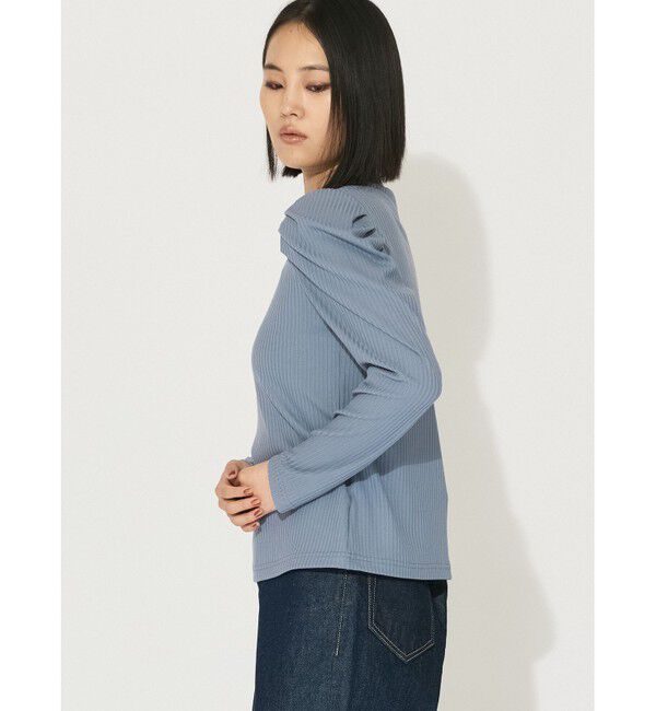 MIDIUMISOLID「MIDIUMISOLID for Ladies パワーショルダーリブプルオーバー」|Tシャツ・カットソー|