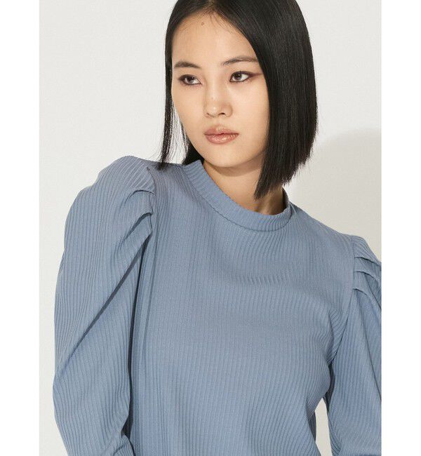 MIDIUMISOLID「MIDIUMISOLID for Ladies パワーショルダーリブプルオーバー」|Tシャツ・カットソー|