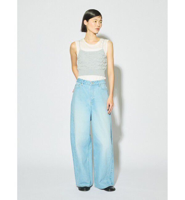 MIDIUMISOLID「MIDIUMISOLID for Ladies バレルレッグワイドデニム」|デニム|