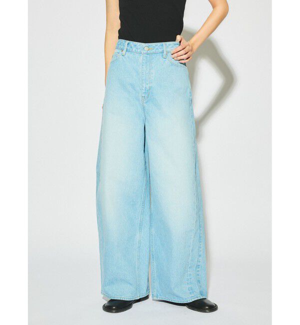 MIDIUMISOLID「MIDIUMISOLID for Ladies バレルレッグワイドデニム」|デニム|