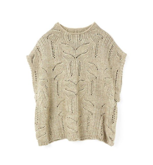 mizuiro ind「mizuiro ind シアーケーブル柄ベスト」|ベスト・ジレ|