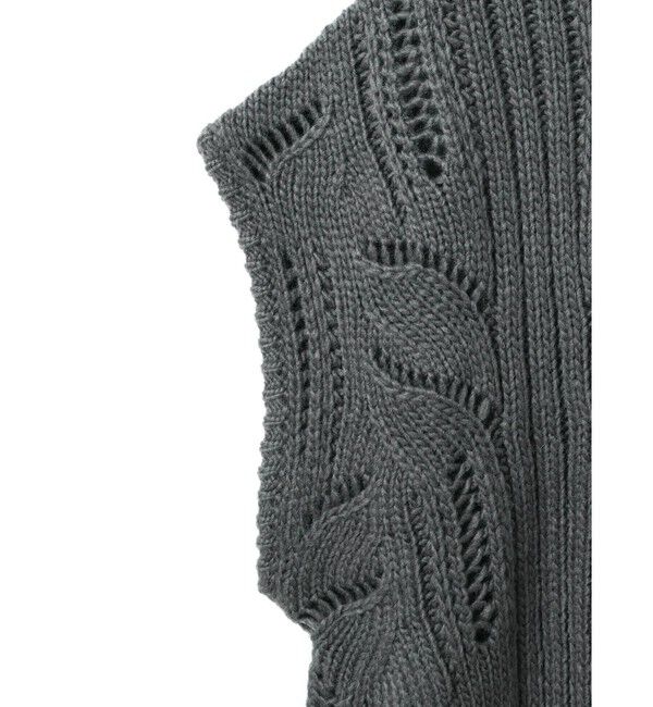 mizuiro ind「mizuiro ind シアーケーブル柄ベスト」|ベスト・ジレ|