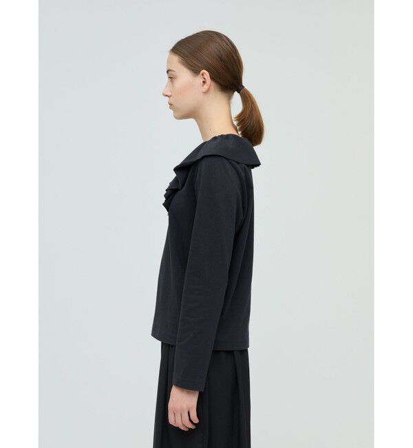 mizuiro ind「mizuiro ind フリルカラーロングスリーブプルオーバー」|Tシャツ・カットソー|