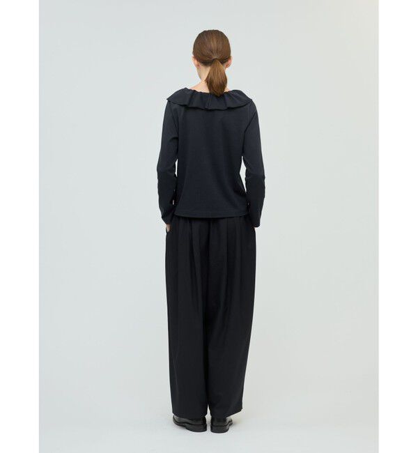 mizuiro ind「mizuiro ind フリルカラーロングスリーブプルオーバー」|Tシャツ・カットソー|