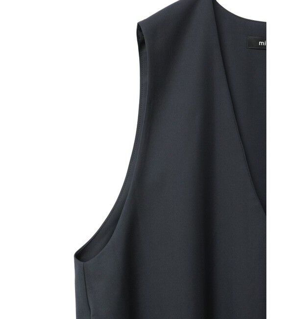 mizuiro ind「mizuiro ind プリーツヘムVネックベスト」|ベスト・ジレ|