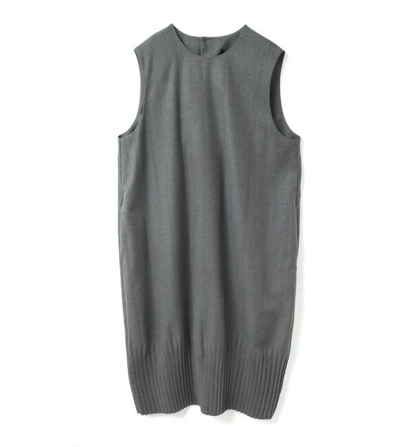 mizuiro ind「mizuiro ind プリーツヘムノースリーブワンピース」|ワンピース|グレー