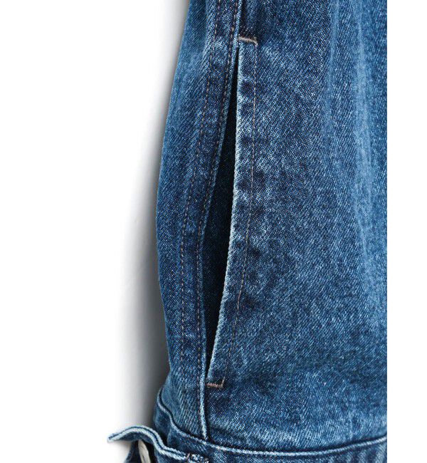 mizuiro ind「mizuiro ind コンパクトデニムジャケット(ダメージ)」|デニムジャケット|