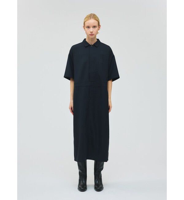 mizuiro ind「mizuiro ind ペインターライクワンピース」|ワンピース|ネイビー