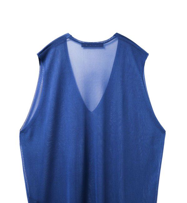 mizuiro ind「mizuiro ind シアー深Vネックベスト」|ベスト・ジレ|