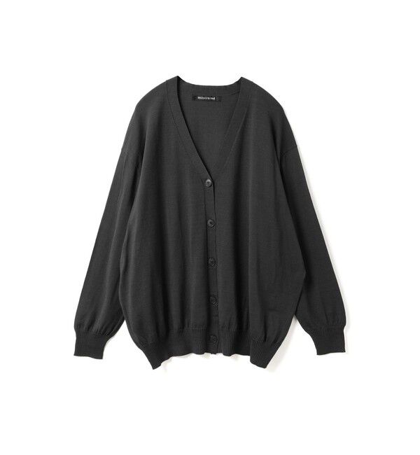 mizuiro ind「mizuiro ind Vネックワイドカーディガン」|カーディガン|ブラック