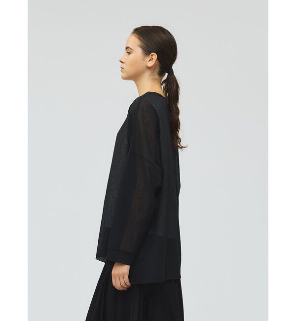 mizuiro ind「mizuiro ind ワッシャーボイルワイドプルオーバー」|Tシャツ・カットソー|