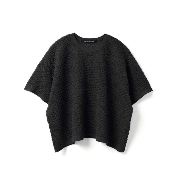 mizuiro ind「mizuiro ind パターンシアーワイドプルオーバー」|ニット・セーター|