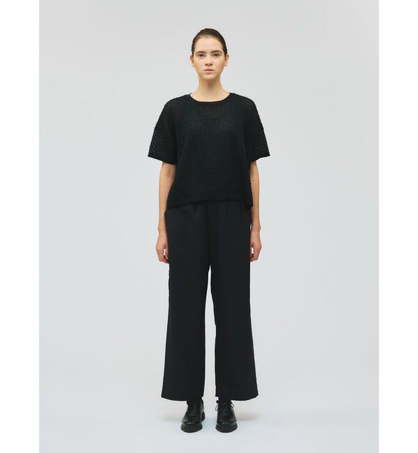 mizuiro ind「mizuiro ind パターンシアーワイドプルオーバー」|ニット・セーター|