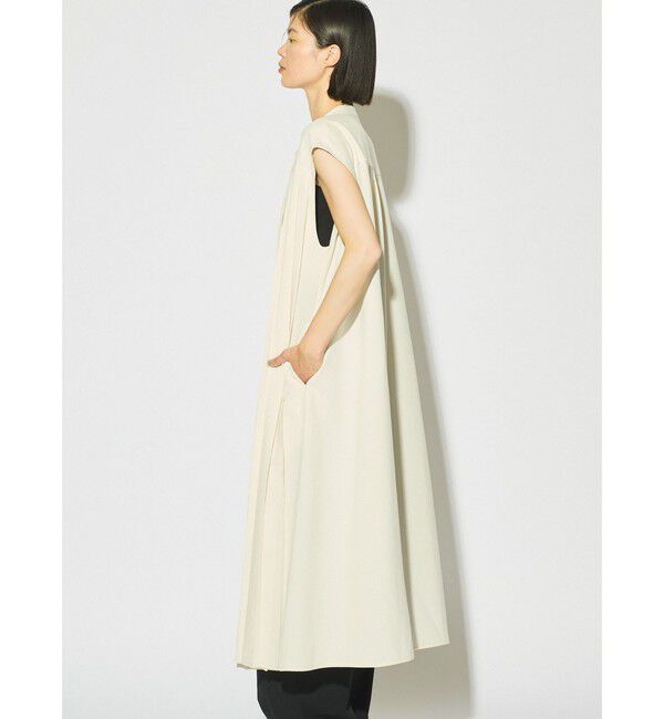 MIDIUMISOLID「MIDIUMISOLID for Ladies アシンメトリープリーツノースリーブワンピース」|ワンピース|