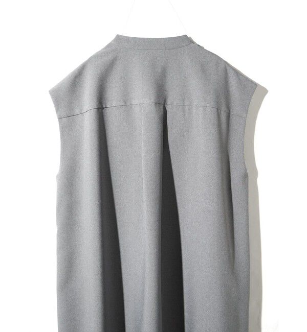 MIDIUMISOLID「MIDIUMISOLID for Ladies アシンメトリープリーツノースリーブワンピース」|ワンピース|