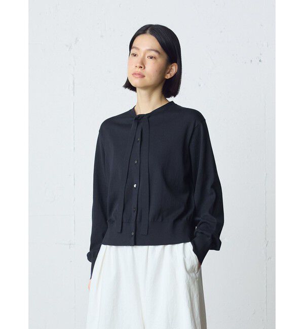 MidiUmi「MidiUmi ボウネクタイニットカーディガン」|カーディガン|