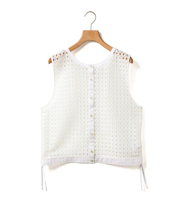 MARMARMAR「MARMARMAR メッシュレースドローストリングベスト」|ベスト・ジレ|