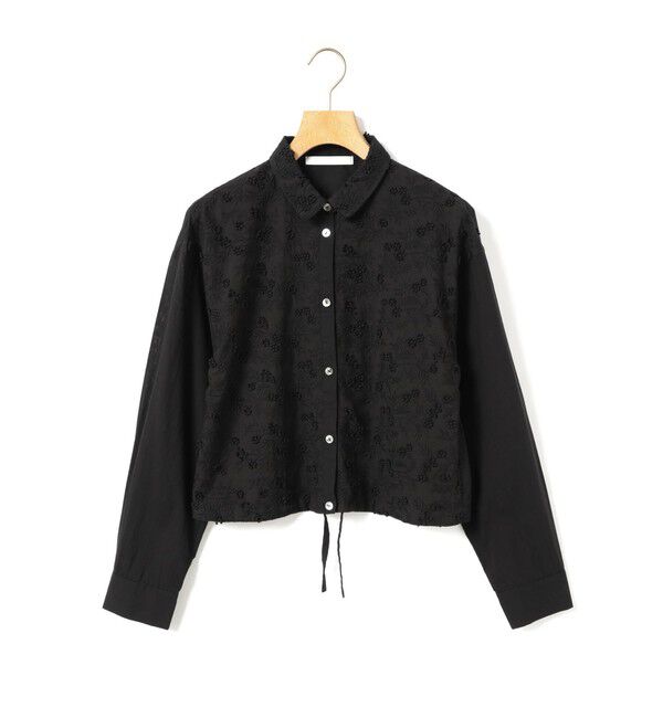 MARMARMAR「MARMARMAR レースコンビショートシャツ」|シャツ・ブラウス|ブラック
