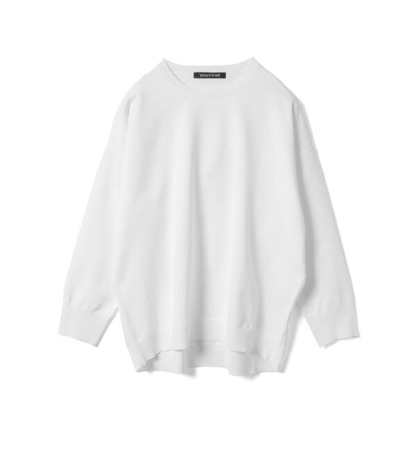 mizuiro ind「mizuiro ind クルーネックワイドプルオーバー」|ニット・セーター|オフホワイト