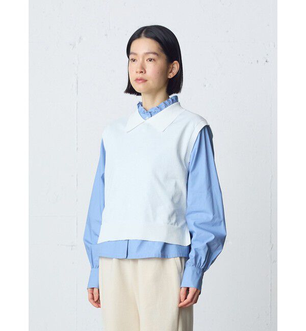 MidiUmi「MidiUmi 襟付きニットベスト」|ベスト・ジレ|